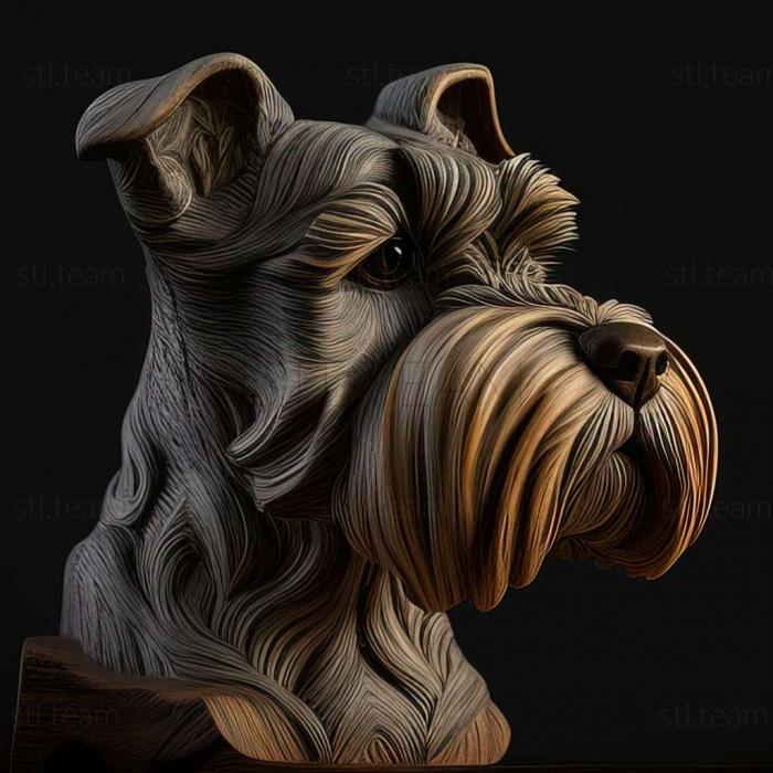 3D model Zwergschnauzer dog (STL)